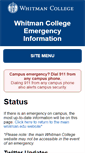 Mobile Screenshot of emergency.whitman.edu