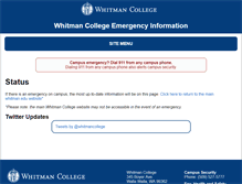 Tablet Screenshot of emergency.whitman.edu