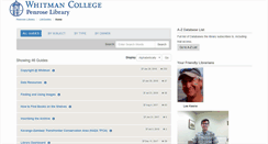 Desktop Screenshot of libguides.whitman.edu
