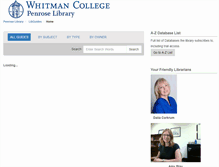 Tablet Screenshot of libguides.whitman.edu