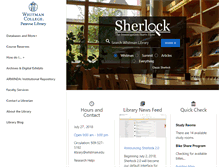 Tablet Screenshot of library.whitman.edu