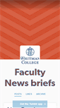 Mobile Screenshot of facultynewsbriefs.whitman.edu